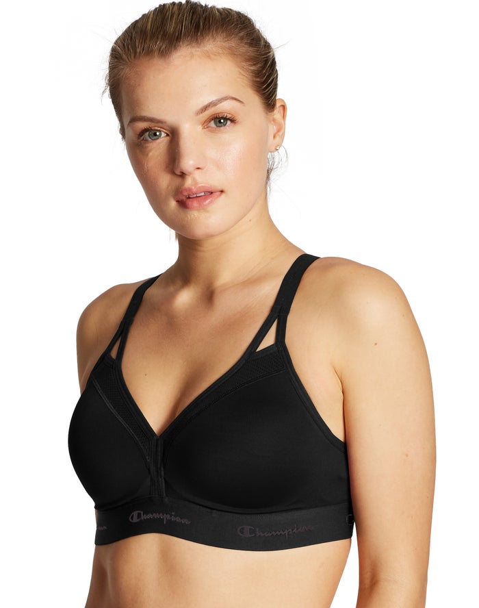 Champion The Curvy Strappy - Naisten Mustat Urheiluliivit - Suomi 3148960-EN